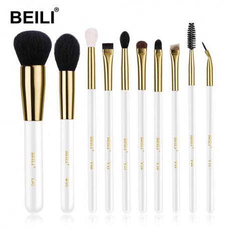 Set 10 pensule make-up Beili White Gold
