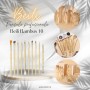 Set 10 pensule make-up maner bambus Beili
