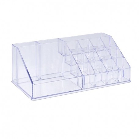 Organizator cosmetice transparent, 16 compartimente